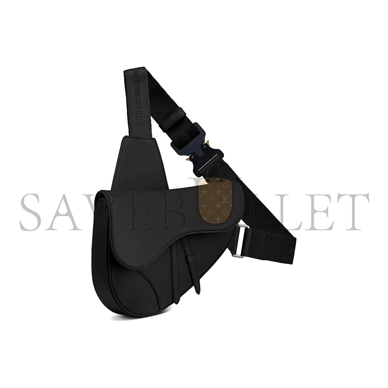 DIOR SADDLE BAG BLACK GRAINED CALFSKIN 1ADPO093YMJ_H00N (26cm*19cm*4.5cm)